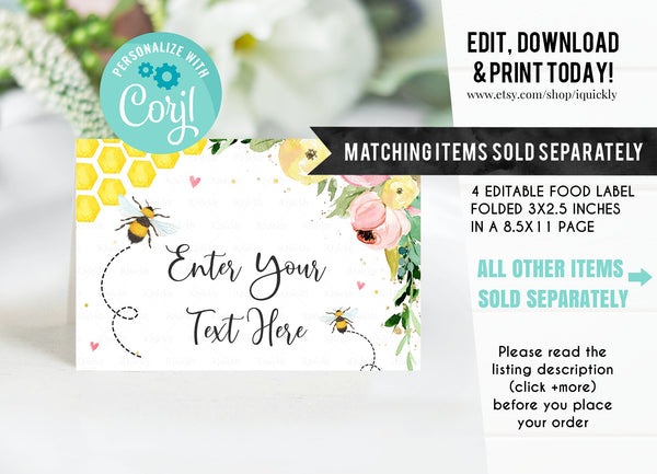 EDITABLE Bee Time Capsule Matching Note Cards First Birthday Honey Bee Party 1st Birthday Time Capsule Instant download template Printable